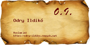 Odry Ildikó névjegykártya