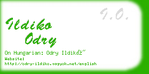 ildiko odry business card